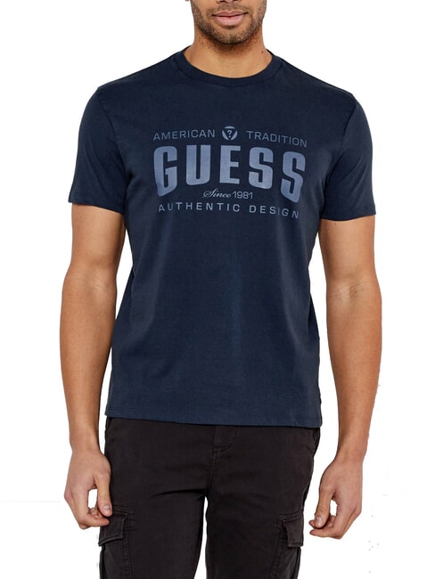 GUESS SS BSC TRADITION  Baumwoll-T-Shirt Smart Blue Multi - Herren-T-Shirts