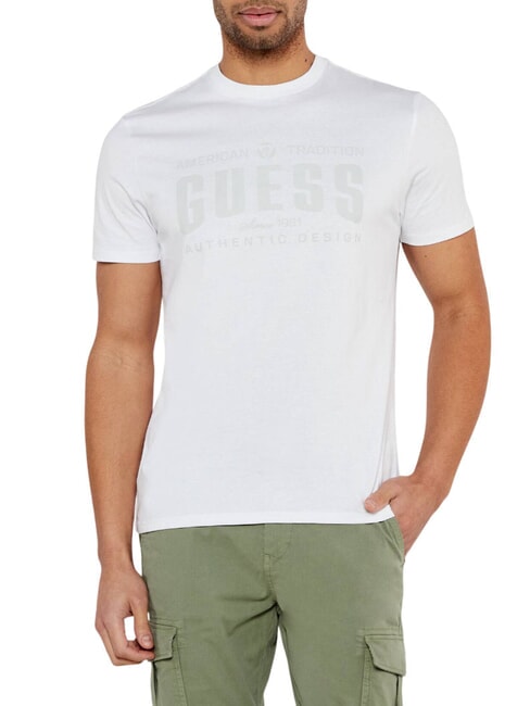 GUESS SS BSC TRADITION  Baumwoll-T-Shirt purweiß - Herren-T-Shirts