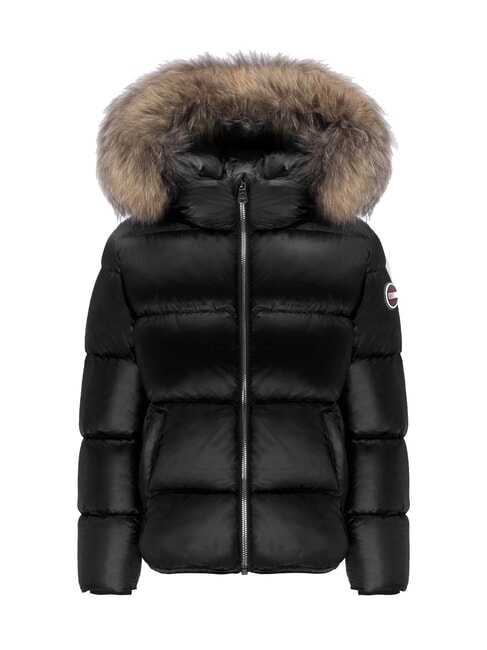 COLMAR FRIENDLY Daunenjacke mit Fellkapuze schwarz-dunkler Stahl - Kinder Jacken