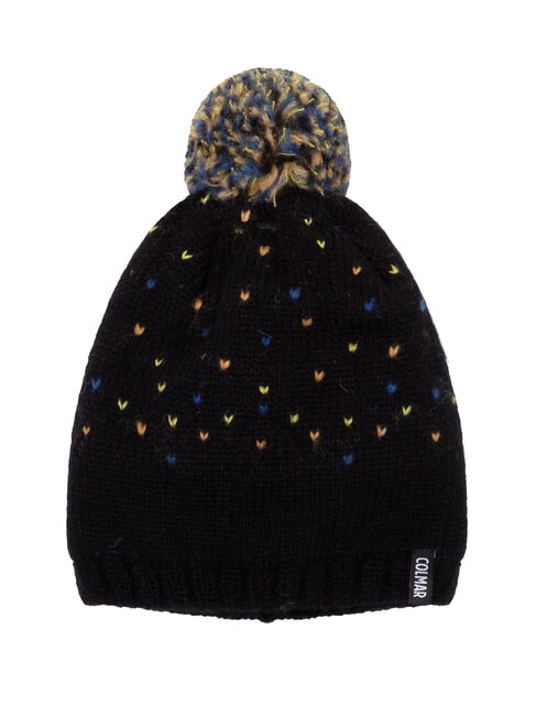 COLMAR CHARMY KIDS Mütze mit Bommel schwarz-kobalt-tanger - Kinderhüte