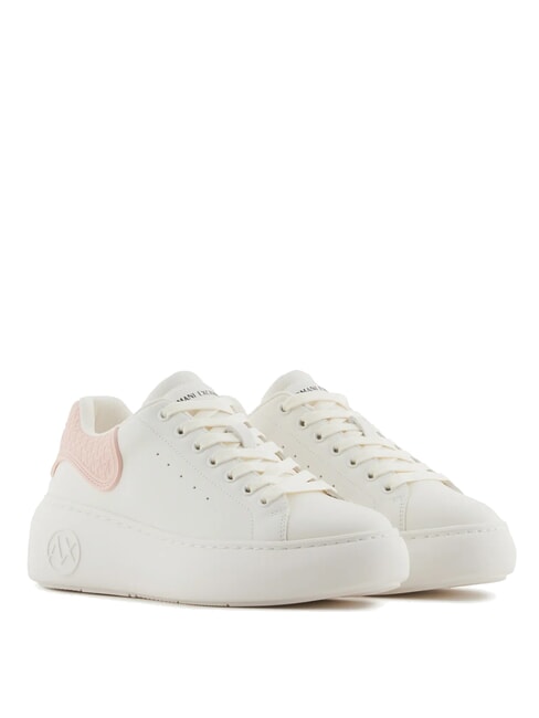 ARMANI EXCHANGE A|X Sneaker für Damen cremeweiß+hellrosa - Damenschuhe