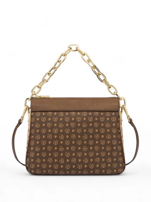 POLLINI HERITAGE Tasche in Farbblock-Optik mit Schultergurt braun / creme - Damentaschen