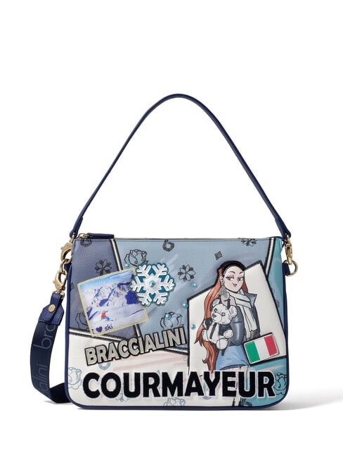 BRACCIALINI CARTOLINE Courmayeur Umhängetasche, mit Schultergurt multi - Damentaschen