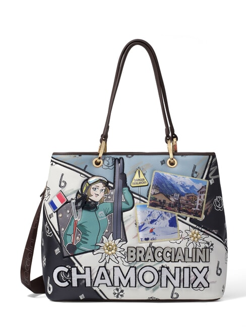 BRACCIALINI CARTOLINE Chamonix Umhängetasche, mit Schultergurt multi - Damentaschen