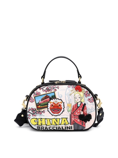 BRACCIALINI CARTOLINE China Mini Handtasche, mit Schultergurt multi - Damentaschen