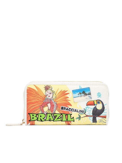 BRACCIALINI CARTOLINE Brazil Geldbörse mit Rundum-Reißverschluss multi - Brieftaschen Damen