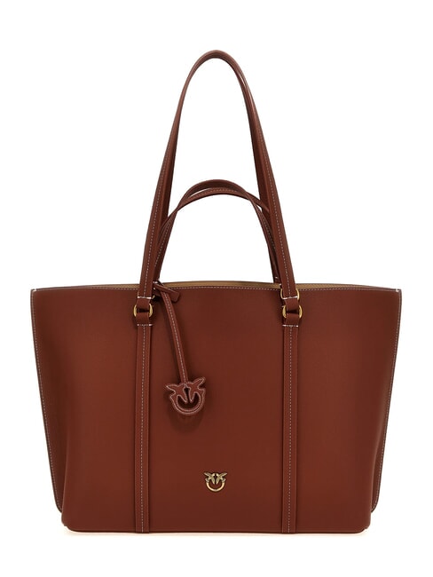 PINKO CARRIE Hand-/Schulter-Shopper aus Leder Arabisch-Antikgold - Damentaschen