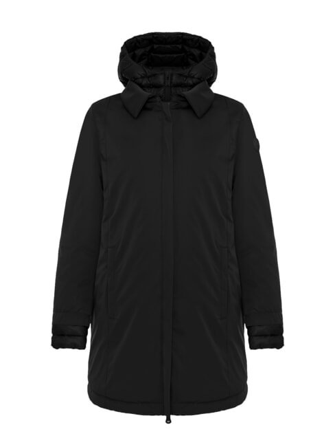 COLMAR SURROUNDING Lange, wattierte Jacke mit Kapuze Schwarz - Damenjacken