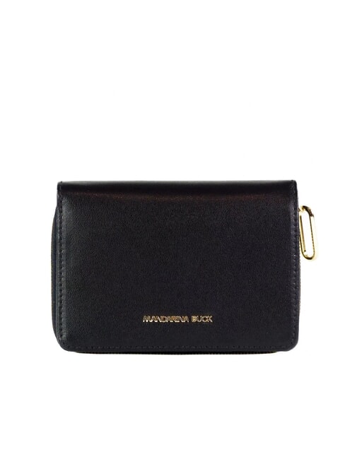 MANDARINA DUCK LUNA Mittelgroße Geldbörse aus Leder SCHWARZ - Brieftaschen Damen