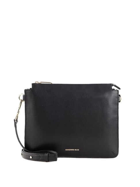 MANDARINA DUCK LUNA Umhängetasche aus Leder SCHWARZ - Damentaschen