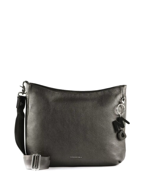 MANDARINA DUCK MELLOW LUX Schultertasche aus strukturiertem Leder Graphit - Damentaschen