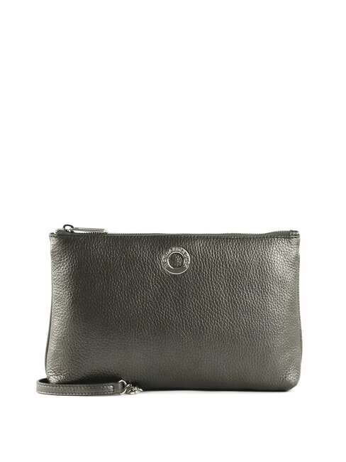 MANDARINA DUCK MELLOW LUX Schultertasche aus strukturiertem Leder Graphit - Damentaschen