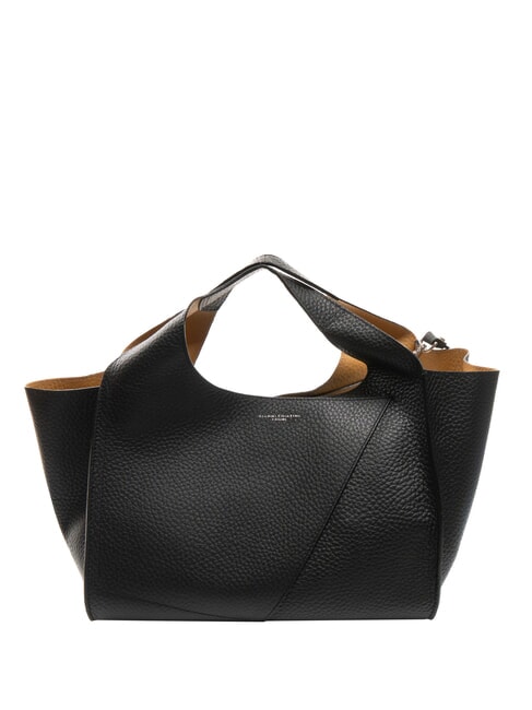GIANNI CHIARINI EUFORIA Schultertasche aus gehämmertem Leder schwarze Natur - Damentaschen