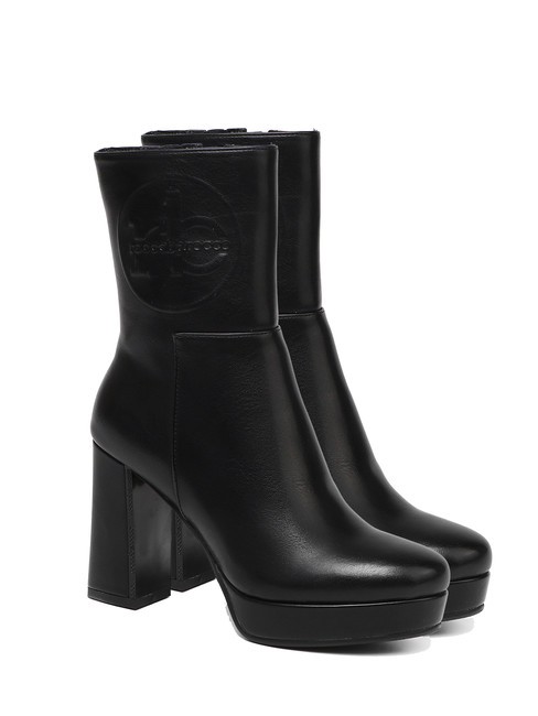 ROCCOBAROCCO ROUND LOGO Plateau-Stiefeletten Schwarz - Damenschuhe