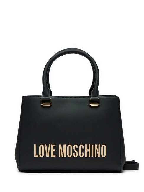 LOVE MOSCHINO LETTERING LOGO Handtasche, mit Schultergurt Schwarz - Damentaschen
