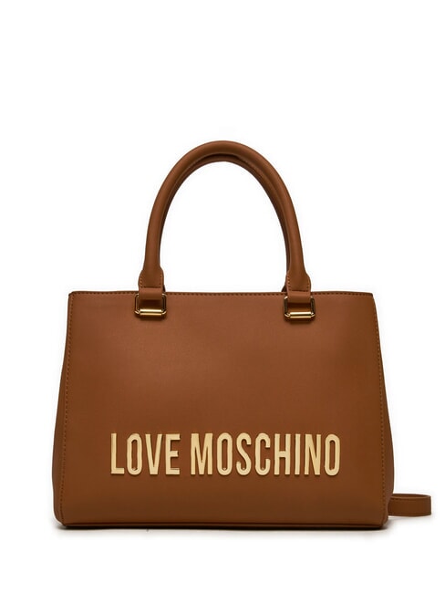 LOVE MOSCHINO LETTERING LOGO Handtasche, mit Schultergurt Walnüsse - Damentaschen