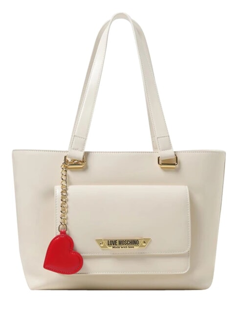 LOVE MOSCHINO HEART  Einkaufstasche Elfenbein - Damentaschen