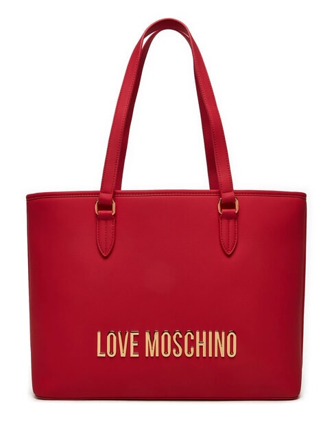 LOVE MOSCHINO LOGO LETTERING Schulter-Shopper ROT - Damentaschen