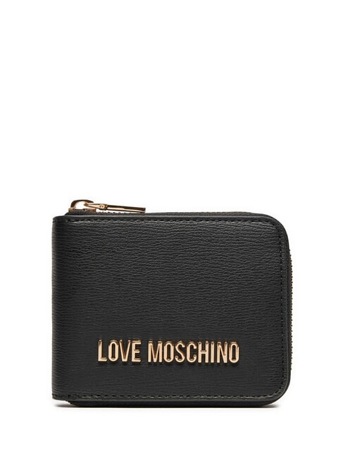 LOVE MOSCHINO LETTERING  Geldbörse mit Rundum-Reißverschluss Schwarz - Brieftaschen Damen