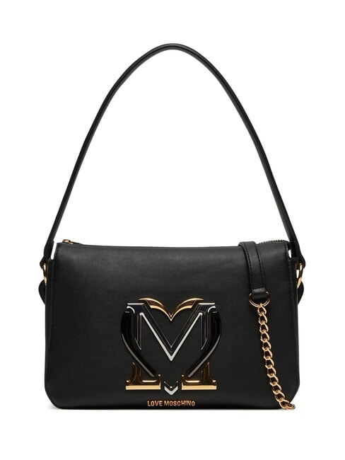 LOVE MOSCHINO HEART & CHAIN Umhängetasche, mit Schultergurt Schwarz - Damentaschen