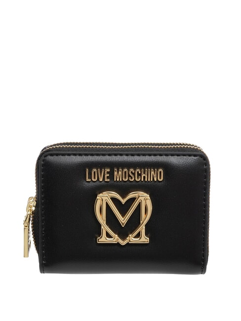LOVE MOSCHINO GOLDEN HEART  Geldbörse mit Rundum-Reißverschluss Schwarz - Brieftaschen Damen