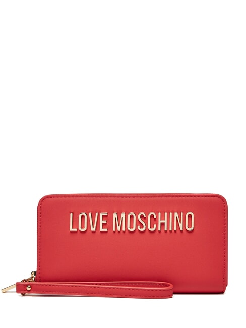 LOVE MOSCHINO LETTERING Geldbörse mit Armband ROT - Brieftaschen Damen