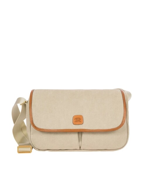 BRIC’S SORRENTO M Mittelgroße Canvastasche mit Klappe BEIGE - Damentaschen