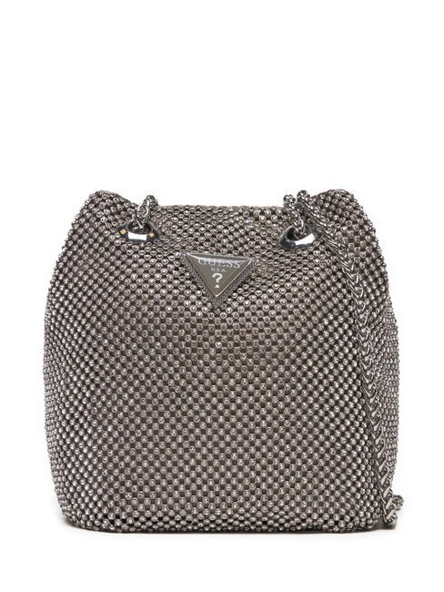 GUESS ZALINA Mini Bucket Umhängetasche SILBER - Damentaschen