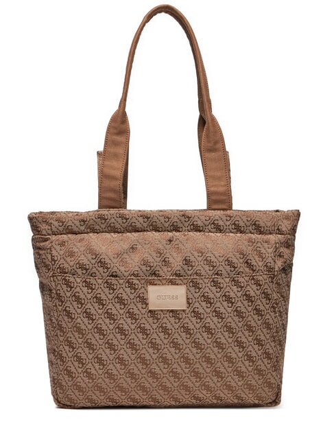 GUESS GIRL Schulter-Shopper 4g aop beige weiß - Damentaschen