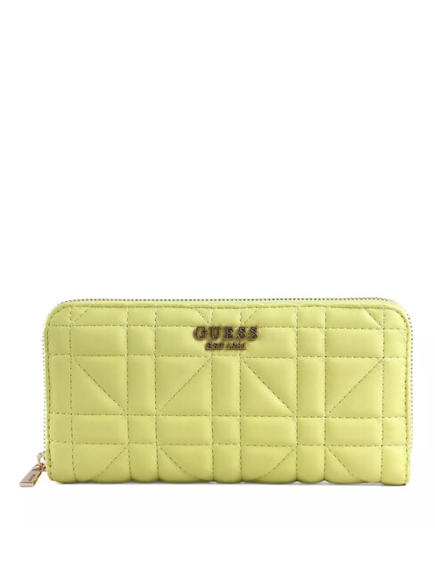 GUESS ASSIA  Portemonnaie mit umlaufendem Reißverschluss Chartreuse - Brieftaschen Damen