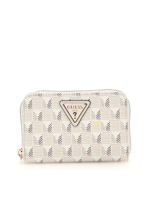 GUESS G WAVE  Mittelgroße Geldbörse mit Rundum-Reißverschluss Stein-Logo - Brieftaschen Damen