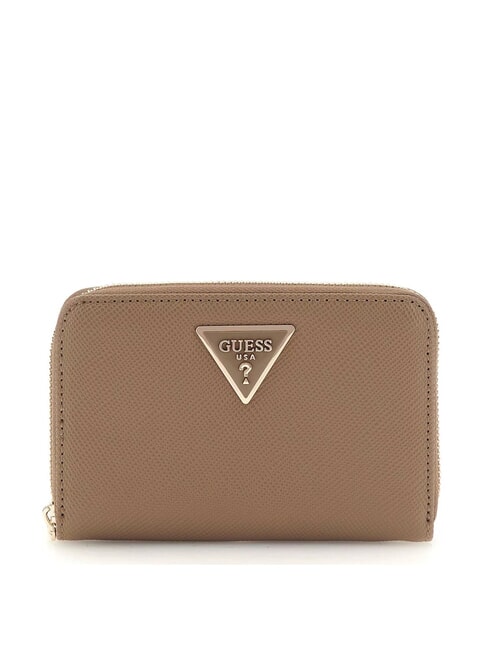 GUESS LAUREL  Mittelgroße Geldbörse mit umlaufendem Reißverschluss dunkles Taupe - Brieftaschen Damen