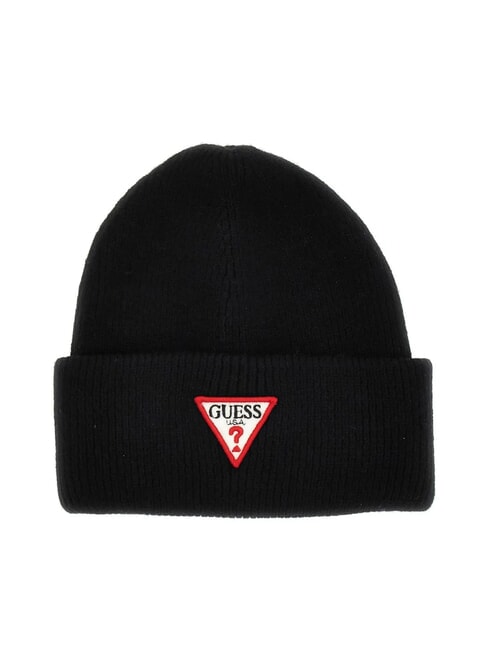 GUESS PATCH TRIANGOLO Umschlagmütze SCHWARZ - Mützen/Hüte