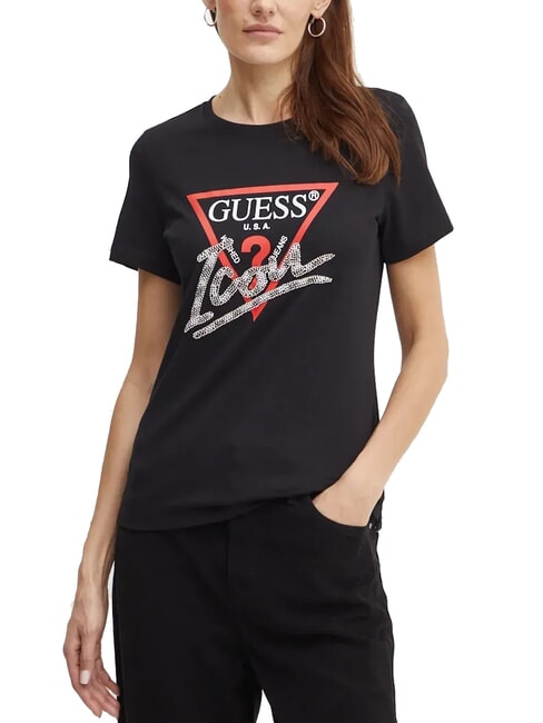 GUESS SS CN ICON  Baumwoll-T-Shirt jetbla - T-Shirts und Tops für Damen