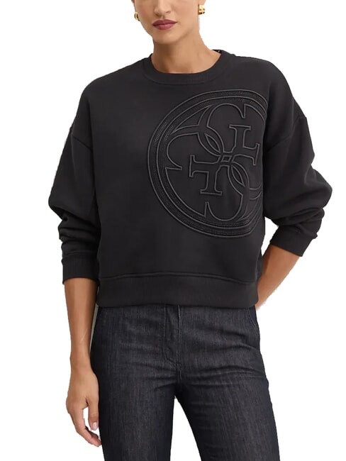 GUESS CN 4 LOGO Sweatshirt mit Rundhalsausschnitt und Maxi-Logo jetbla - Sweatshirts Damen