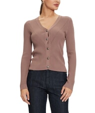 GUESS KAILEY Gerippter Cardigan mit Kn&ouml;pfen Eisen - Damenpullover - 1