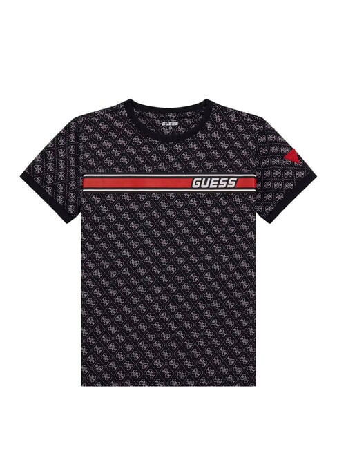 GUESS KIDS T-Shirt mit 4G-Allover-Logo 4g aop tiefschwarz - Kinder-T-Shirt