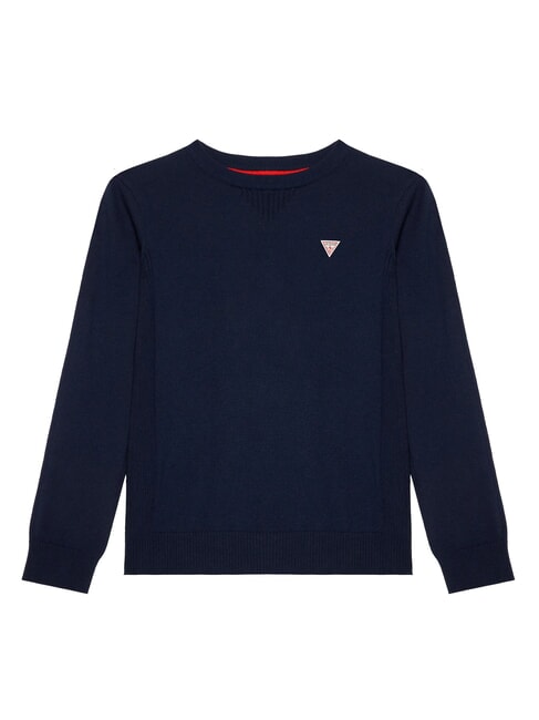 GUESS KIDS Rundhalspullover mit Wappen Deck blau - Kinder-T-Shirt