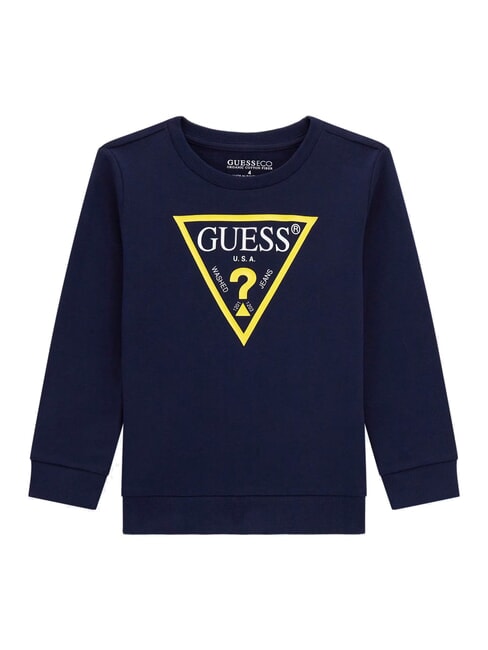 GUESS CORE KIDS Sweatshirt mit Rundhalsausschnitt und Dreieck-Logo Deck blau - Sweatshirts Kinder
