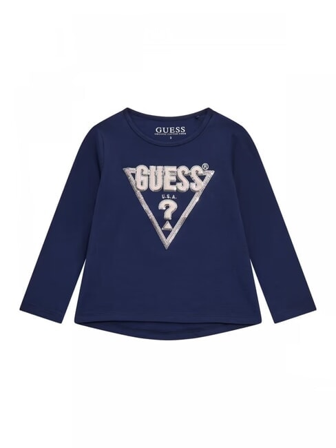 GUESS KIDS Langärmliger Pullover mit Rundhalsausschnitt geheimes Blau - Kinder-T-Shirt