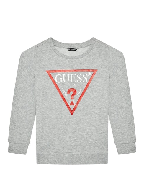 GUESS CORE KIDS Sweatshirt mit Rundhalsausschnitt und Dreieck-Logo hellgrau meliert - Sweatshirts Kinder