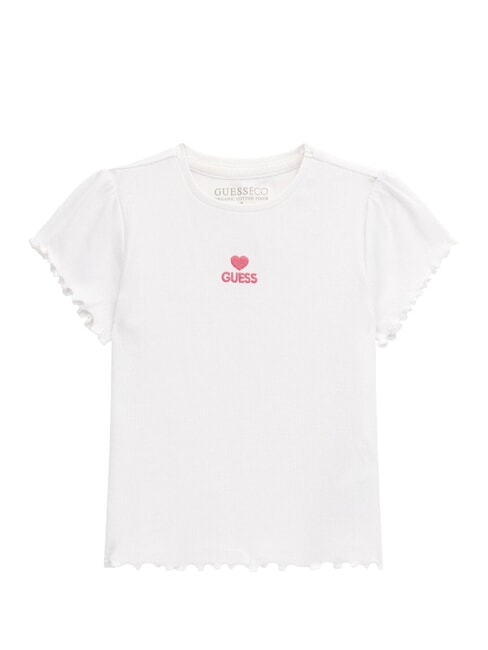 GUESS KIDS T-Shirt mit Kirschstickerei purweiß - Kinder-T-Shirt