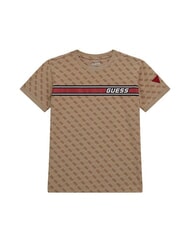GUESS KIDS T-Shirt mit 4G-Allover-Logo 4g aop beige wei&szlig; - Kinder-T-Shirt - 1