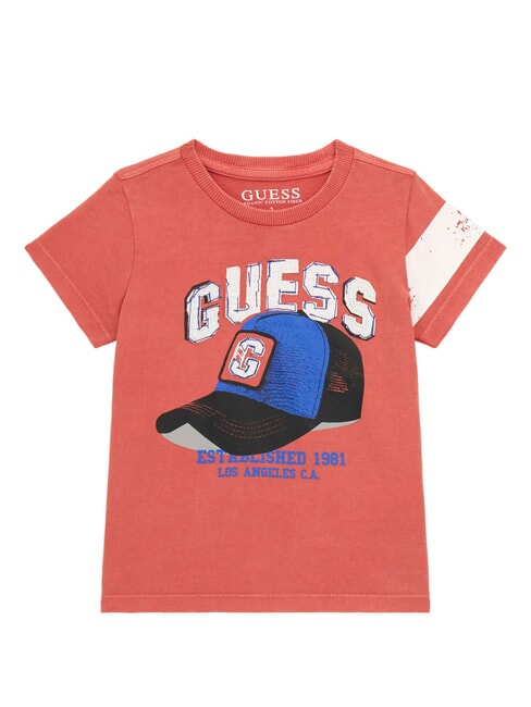 GUESS KIDS T-Shirt mit Baseballkappen-Print schnelles rot - Kinder-T-Shirt