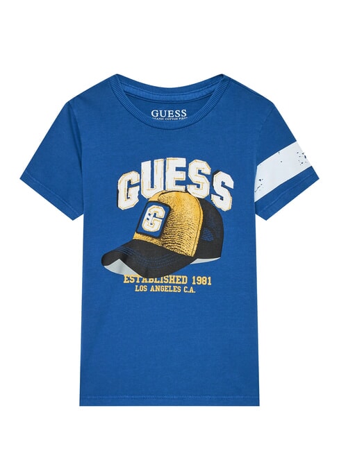 GUESS KIDS T-Shirt mit Baseballkappen-Print königliches Kobalt - Kinder-T-Shirt