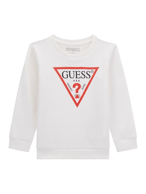 GUESS CORE KIDS Sweatshirt mit Rundhalsausschnitt und Dreieck-Logo echtes Weiß A000 - Sweatshirts Kinder
