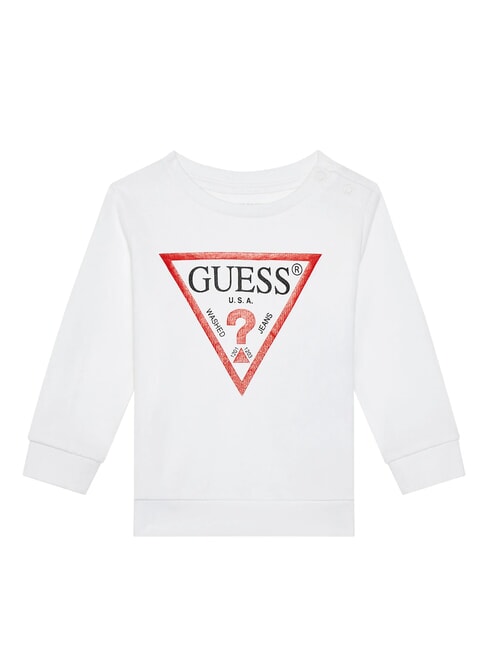 GUESS CORE KIDS Sweatshirt mit Rundhalsausschnitt und Dreieck-Logo echtes Weiß A000 - Sweatshirts Kinder