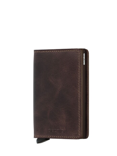SECRID VINTAGE  Schlanke Lederbrieftasche Schokolade - Brieftaschen Herren
