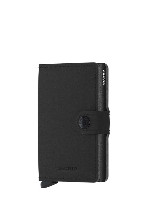 SECRID VINTAGE  Ledergeldbörse mit Kartenhalter aus Aluminium Schwarz - Brieftaschen Herren