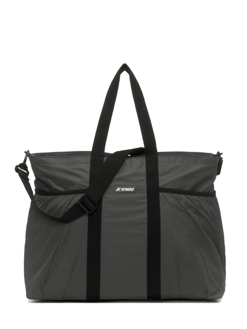 KWAY SAINT MALO Maxi-Strand-Shopper mit 3 Federmäppchen grün schwärzlich - Damentaschen